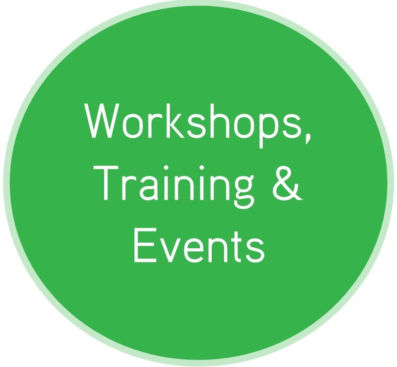 Workshops, training and events